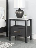 Cadmori 24" 1 Drawer Charging Nightstand