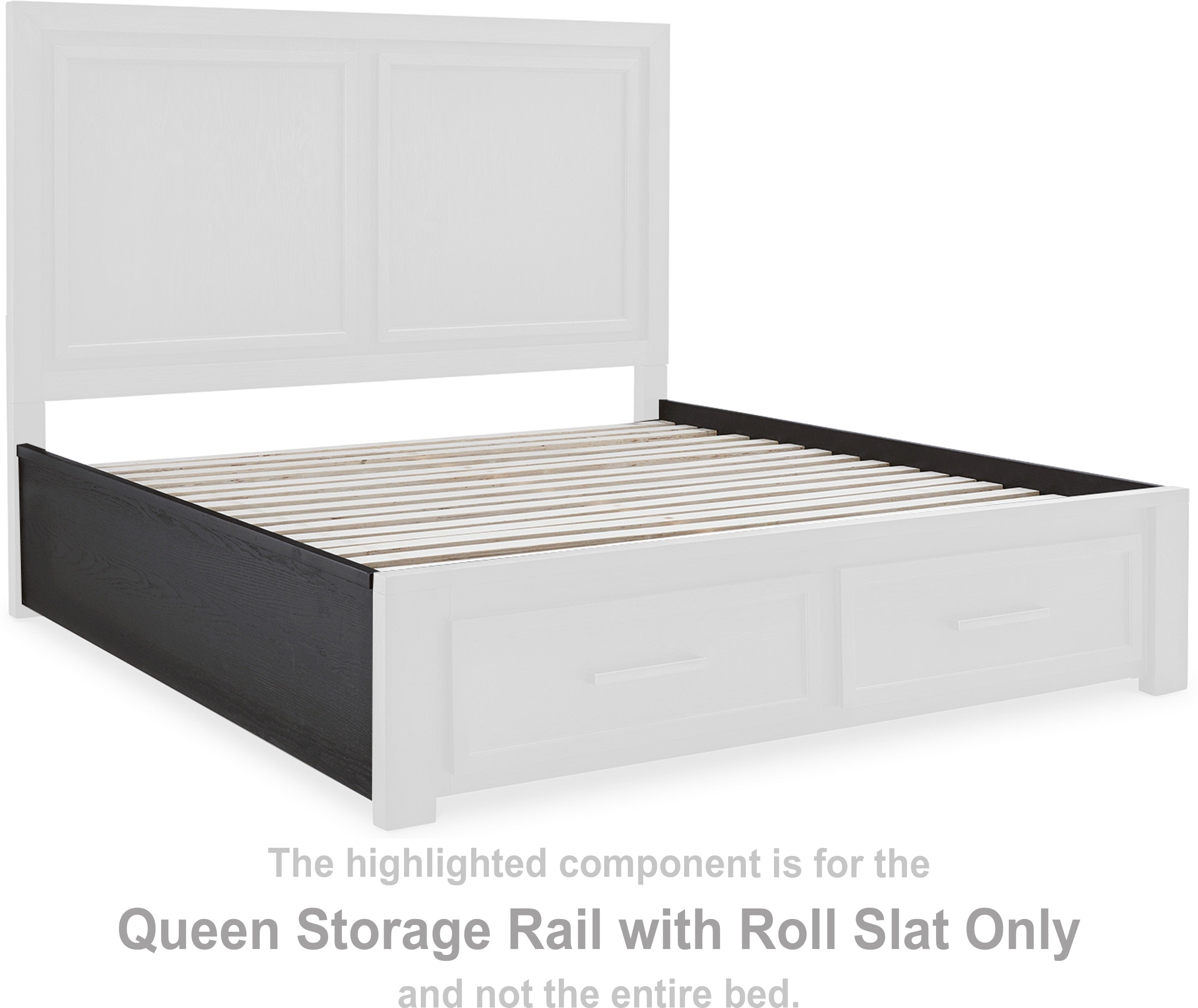 Ashley Bedroom Foyland Queen Panel Rails with Roll Slats