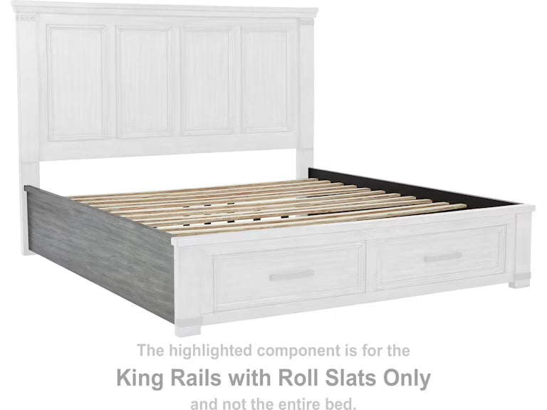 Ashley Bedroom Russelyn King Rails with Roll Slats