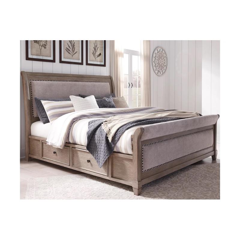 Ashley Furniture Challene King Upholstered Sleigh Bed